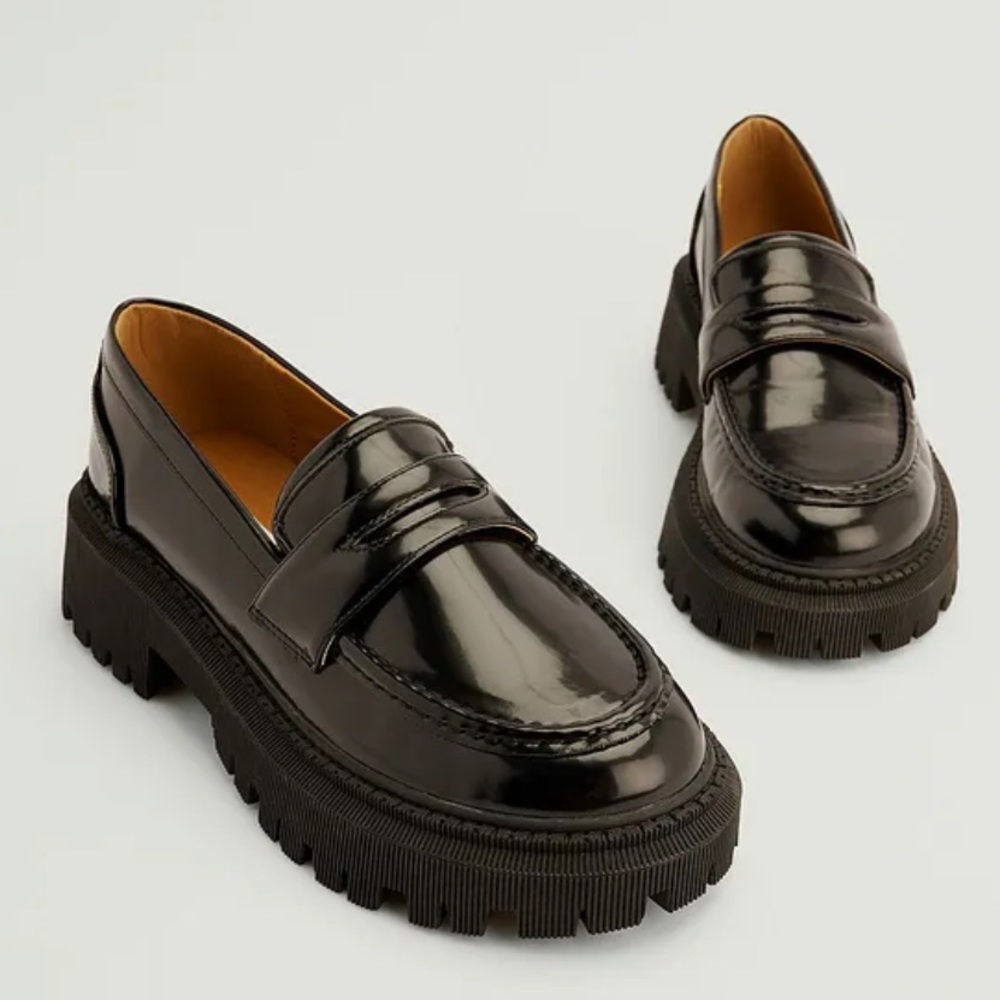 NA-KD Black Chunky Retro Loafers